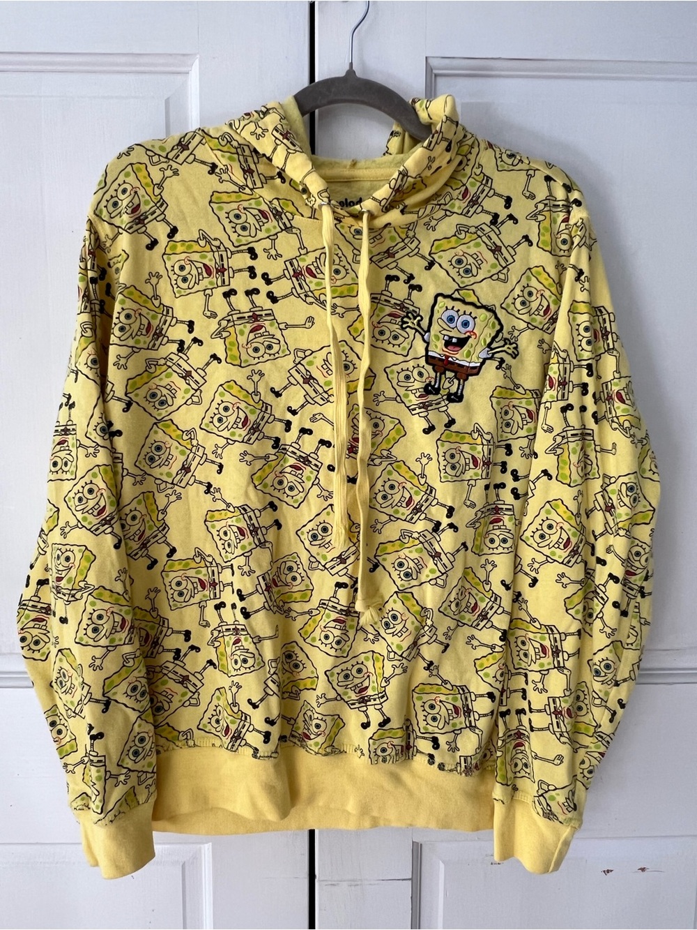 Nickelodeon Embroidered SpongeBob Juniors Hoodie Sz XXL Womens S Unisex
